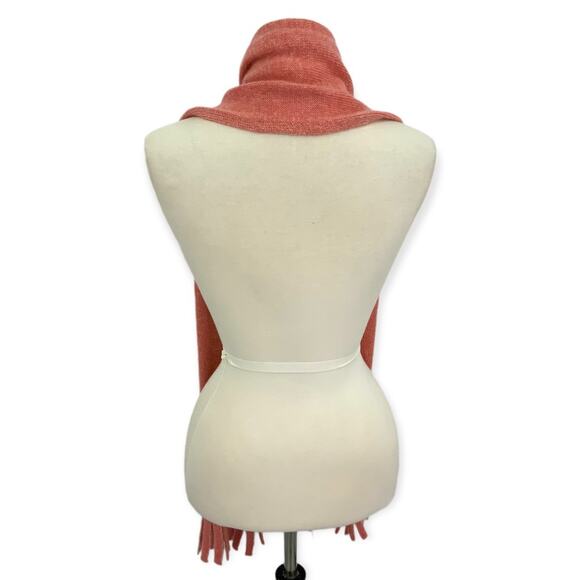 Runway Marc Jacobs Runway 2019 Pink Fringe End Scarf 64"x10" - Picture 5 of 7